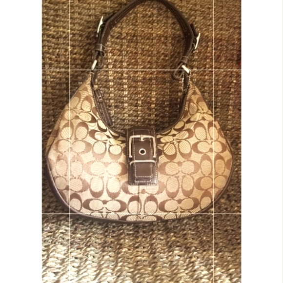 Coach Handbags - Coach canvas and leather sholer bag